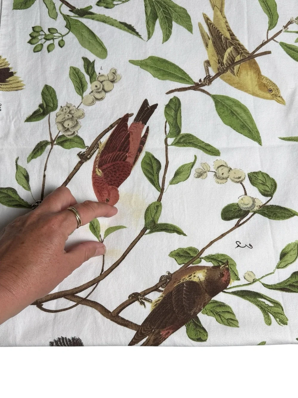 Pottery Barn Spring Sparrow Table Runner Green, Red, Blue, Yellow, Brown **READ
